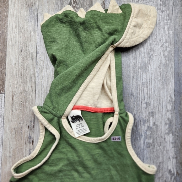 Mini Jiji T-Rex Dino Hoodie 3T Green - Picture 3 of 7